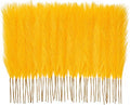 50PCS Pampas Grass Decor, 17" Yellow Pompas Grass, Fluffy Small Pampas Grass for Vase Filler Home Wedding Wall Table Party Decoration