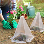 40 Pieces Garden Cloches for Plants, Reusable Plastic Plant Seedling Protector with 80 Ground Securing Peg, Transparent Bell Jar Cloches to Protect Plants from Birds, Slugs, sun, Frost, Freeze Weather