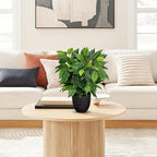 GnFlus Fake Plant 15.7" Artificial Plants Indoor Small Ficus Potted Plants Silk Plants Faux Topiary Plant for Home Bathroom Bedroom Dining Room Kitchen Window Shelf Desk Centerpieces Tabletop Decor