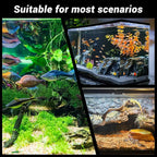Fish Tank Decorations Resin Floating Rockery, Aquarium Decor Ornaments Mountain with White Cover Like Snow