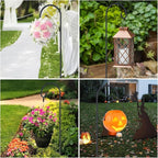 FEED GARDEN Adjustable 32 Inch Shepherd Hooks Thick Rust Resistant Steel Shepard Hooks for Outdoor Hanging Lanterns, Bird Feeders, Solar Lights, Weddings Decor 4 Pack