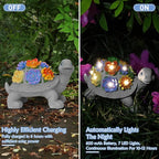 Solar Turtle Statues for Garden Decor, Outdoor Sculptures for Clearance Lights for Outside Lawn Ornaments Porch Patio Balcony Yard Home - Birthday Mother’s Day Easter Gifts for Mom Grandma Women