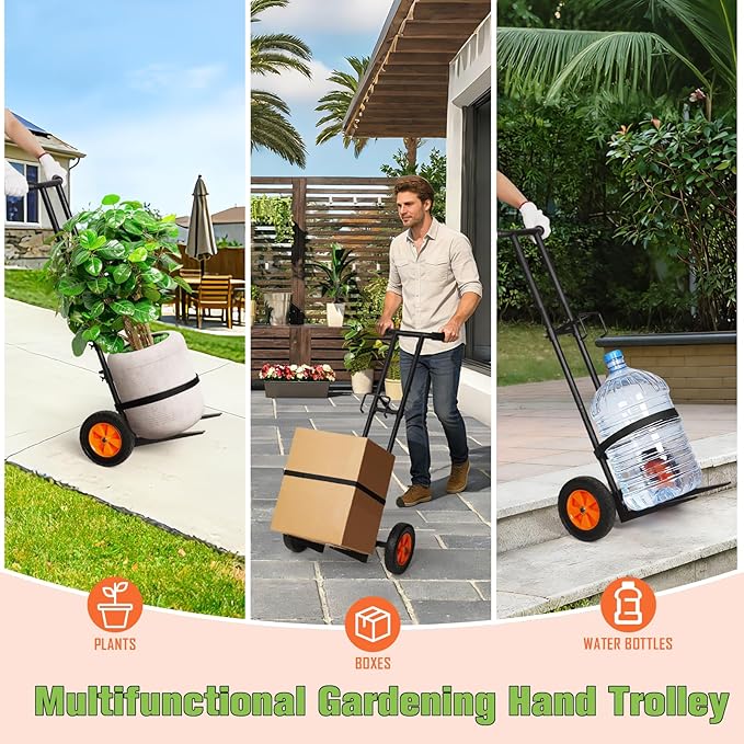 Plant Caddy with Wheels, 3.6FT Heavy Duty Plant Dolly with Adjustable Gripping Arms and Base, Rolling Plant Mover Cart Planter Caddies with Strap for Indoor or Outdoor Garden Plants, Pots