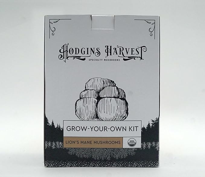 Organic Lion's Mane Mushroom Growing Kit - Indoor Gardening Kit for Fresh Gourmet Mushrooms - Easy Grow at Home - Holiday Gift for Garden Lovers & Foodies - Grown in USA - 3.5 lb