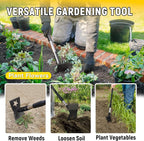 Weed Puller Tool with Long Handle 68", 2-in-1 Manual Weeds Remover, Heavy Duty Weed Rake and Garden Hoe Combo, Stand Up Weeder Uprooting Weeding Pull Tool for Garden Yard Lawn Patio