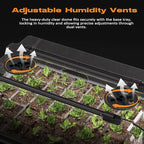 Patigrow 80-Cell Self-Watering Seed Starter Tray with Grow Light, Seed Starter Kit with 4.07” Humidity Dome, Indoor Seedling Starter Tray, Seed Starting Trays for Plant Germination, Seeds Growing