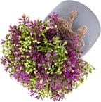 Garneck Artificial Orchid Bonsai Small Potted Fake Plant Lotus Color Simulation Floral Desktop Decor for Home Living Room Table