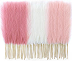 50pcs Pampas Grass 17in for Living Room Decor, Blush Pink Pampas Grass Decor, Fluffy Pink Flowers for Home Birthday Bathroom Baby Shower Wall Bow Decor(Blush & Cream & Pink)