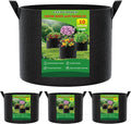 FEED GARDEN 10 Gallon Grow Bags 4 Pack – 300G Thickened Fabric Plant Pots with Reinforced Handles, Breathable Drainage Planters for Vegetables, Tomatoes, Herbs, Indoor & Outdoor Gardening