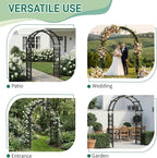 VINGLI Wooden Garden Arbor, Heavy Duty Outdoor Frame Trellis for Ceremony, Wood Trellis Garden Arch Pergola for Plant Climbing, Patio, Lawn, Wedding Ceremony (Black)