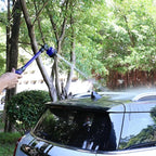 STYDDI Metal 9 Pattern Garden Watering Wand with Pivoting Head and Thumb Control, 18-Inch, Ideal for Hanging Baskets and Shrubs, Blue