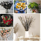 Tavkite 16 Pcs Dried Eucalyptus Stems, 17'' Natural Fresh Eucalyptus Leaves Branches Hanging for Shower, Preserved Real Plant Live for Home SPA Wall Bathroom Wedding Party Vase Decor