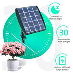 Solar Powered Drip Irrigation System, OHYEAHSPIN Solar Automatic Garden Watering Outdoor Greenhouse Accessories Supported 15 Pots Plants & 6 Timer Modes
