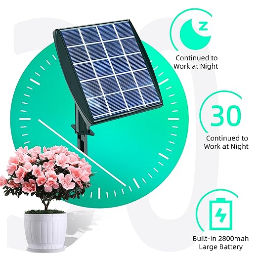 Solar Powered Drip Irrigation System, OHYEAHSPIN Solar Automatic Garden Watering Outdoor Greenhouse Accessories Supported 15 Pots Plants & 6 Timer Modes