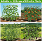 Cucumber Trellis for Raised Bed, U-Shape Garden Trellis for Climbing Plants Outdoor, Metal Arch Vegetables Trellis, Plant Support for Grape Vine Beans Squash Peas Flower