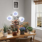 GooingTop Grow Light,24W (160Watts Equiv) 5000K White Full Spectrum LED Growing Lamp Clip on Desk for Indoor Plants,Bulbs Replaceable & Non-dimmable (Black, 240W)