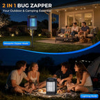 Solar Bug Zapper Outdoor, Solar Mosquito Zapper Outdoor with Ground Bracket, AUTO On/Off Solar Fly Zapper with Illuminated Light, Rechargeable Cordless Mosquito Traps for Camping Paito Backyard Garden