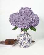DuHouse 3Pcs Large Hydrangea Artificial Flowers,20 inch Latex Real Touch Hydrangeas Lifelike Hydrangea Flower for Home Wedding Bouquets Centerpieces Party Living Room Decoration(Light Purple)