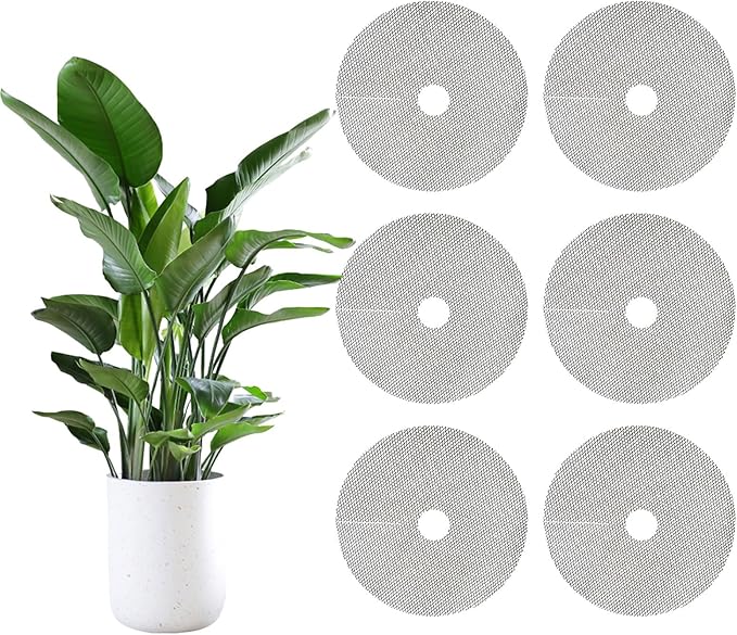 TINSKY 6 Pcs 11.8 Inch Plant Pot Grids-Cuttable Plant Pot Soil Covers Protectors from Animals-Indoor Plant Pot Soil Guard for Outdoor Garden Plant Protection