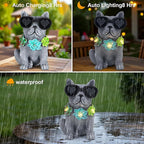 Solar Garden Statues Dog with Succulent and LED Lights Birthday Gifts for Women Mom Grandma Solar Outdoor Decor for Patio Backyard Yard Lawn Decoration-Unique Housewarming Gifts
