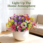 24 Bundles Lifelike Outdoor Artificial Flowers, UV Protected No Fade Fake Silk Plants for Spring Summer, Realistic Faux Flowers for Garden Porch Patio Decorations (6 Color Mix)