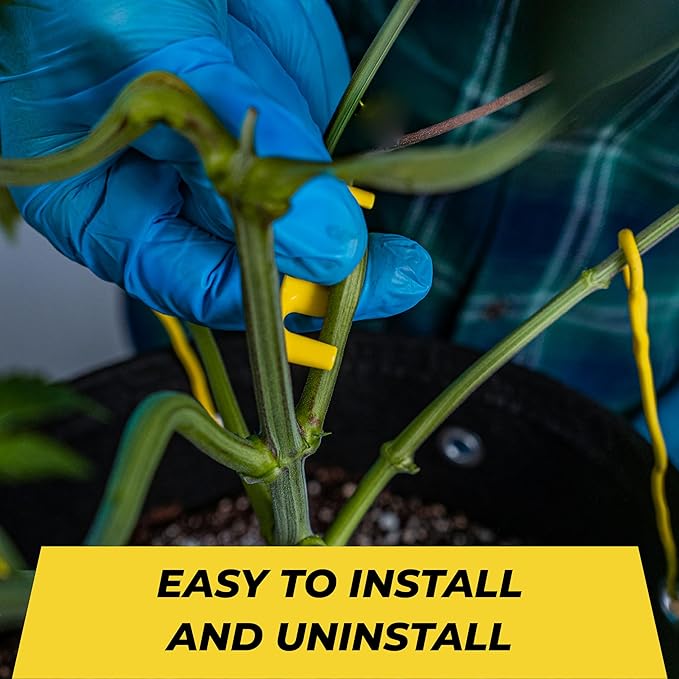 BudClips for Optimal Plant Growth | Universal Size LST Clips | Durable Plant Support Clips to Bend or Interlock Stems for Abundant Harvest | Gardening at Any Growth Stage (Green, 20pk)