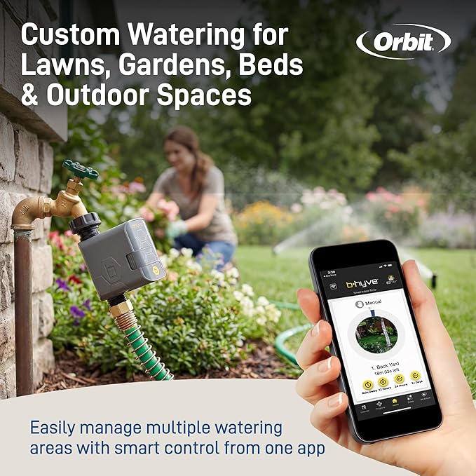 Orbit 90204Z B-hyve Gen 2 Smart Hose Watering Timer with Wi-Fi Hub