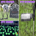 ASMAD Scary Solar Eyeball Lights, Waterproof Swaying Firefly Path Lights for Outdoor/Halloween Decorations/Garden/Yard/Patio/Party Decor, Green Eyeball, 4 Pack, 32 LEDs