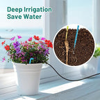 Biling 4W Solar Irrigation System for Garden, Digital Programmable Smart Watering with 2200mAh Battery, Solar Drip Irrigation System for 15 Potted Plants Outdoor Indoor Garden
