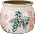 Vintage Planter Large Ceramic Plants Pot Green Pink Rose Ice Cottage Scroll Vase Flower Vase Pot Indoor Plants Home Decor Farmhouse Antique Decorative Gifts