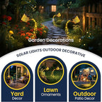 Solar Lights Outdoor Decorative, 2 Pack Metal Watering Can Lights Outdoor Waterproof, Small Patio Light Yard Lawn Pathway Decor, Gardening Gifts for Women Mom Grandma