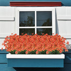 AGIRL 24 Bundles Artificial Fall Flowers Outdoor Indoor Decoration,Fake Plastic Flowers,Faux Mums Plant for Thanksgiving Fall Decor,for Hanging Outside Garden Front Door Porch Patio Window Box