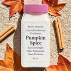 Carpet Deodorizer Powder – Pumpkin Spice Scent, Long-Lasting Odor Eliminator, Plant-Based & Pet Safe, Easy to Vacuum, Fall Home Freshener, 16 oz