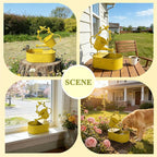 Metal Solar Water Fountain with Backup Battery,Outdoor Bird Bath Fountain,Solar Fountain Bird Bath for Garden, Patio & Yard Decor,Solar Powered Water Fountain Working at Night for at Least 6 Hours