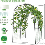 DoCred Tall Garden Arch Trellis for Climbing Plants, 83 Inch Tall Metal Plant Support Trellis Archway for Climbing Vine Vegetable/Fruit/Flower Outdoor Yard Lawn Garden Arch Tunnel Trellis