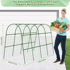 Cucumber Trellis for Raised Bed, Large Size Garden Arch Trellis for Climbing Plants Outdoor, Metal Garden Trellis for Spring Vegetables, Cucumber Trelli for Tomato, Bean, Pea, Grape, Plant