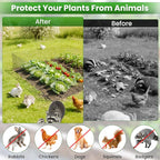 Nexum 30Pcs Plant Protectors from Animals – 16" x 12" Metal Tree Trunk Guards, Garden Plant Cloches & Expandable Plant Cages to Protect from Deer, Rabbits & Lawn Mowers
