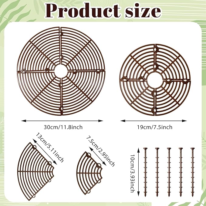 Xthrotsenk 2 PCS Plant Pot Cover Plant Cover for Cats 7.5/11.8 Inch Indoor Plants Pot Grid from Animals Flower Covers Soil for Keep Dog and Cat Out