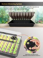 GLOWRIUM Seed Starter Tray with Full Spectrum Grow Light,54-Cell Seed Starter Kit with Humidity Dome,6-Setting Auto Timer,Adjustable Brightness Indoor Seedling Starter Tray for Indoor Plant (1-Pack)