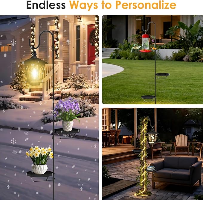 58" Outdoor Floor Lamp, Brighter Outdoor Lamps for Patio, Auto On/Off Solar Lamps Outdoor Waterproof for Garden, Courtyard, and Pool Decorative Lighting