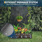 Metal Raised Garden Bed with Trellis & Privacy Screen, 70.1"x45"x15" Galvanized Metal Planter Box with Drainage Holes for Patio Balcony Outdoor Climbing Plants Flowers Vegetable, Black