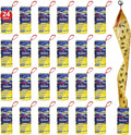 24 Pack Fly Traps Strips Indoor Outdoor, Flies Paper Sticky Hanging with Pins, Fruit Fly Tape Ribbon Roll for Home, Bug & Gnat Catchers for Inside, House Fly Killer for Winged Insect, Mosquito