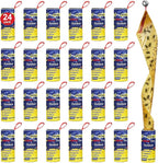 24 Pack Fly Traps Strips Indoor Outdoor, Flies Paper Sticky Hanging with Pins, Fruit Fly Tape Ribbon Roll for Home, Bug & Gnat Catchers for Inside, House Fly Killer for Winged Insect, Mosquito