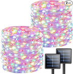 Extra-Long 144FT Solar String Lights for Outside, 2 Pack 400LED Solar Fairy Lights Outdoor Waterproof, Copper Wire with 8 Modes Solar Twinkle Lights for Tree Garden Party Patio Xmas Decor (Multicolor)