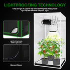MELONFARM 2x2 Grow Tent, 24"x24"x72'' High Reflective 600D Diamond Mylar Canvas with Observation Window and Floor Tray for Hydroponic Indoor Plant Growing