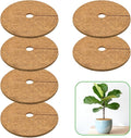 ZeeDix 6 Pack Coconut Fiber Mulch Ring, 11.8 Inch Coco Coir Tree Ring Mulch Mat, 100% Natural Tree Protector Mat Plant Cover Ring Coconut Coir Discs Tree Mats Mulch Rings for Indoor Outdoor Plants