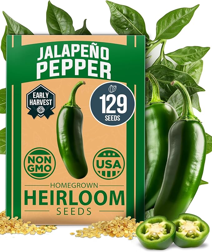 HOME GROWN Root Vegetable & Pepper Seed Kit – 6,929+ Non-GMO USA Seeds – Includes Tendersweet Carrot (6,000), Cherry Belle Radish (800) & Jalapeno Pepper (129) – Heirloom, High Germination