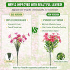 Artificial Flowers Outdoor Fake Plants, Faux Silk Flowers Plastic Plants for Outdoors Indoor Outside Front Porch Hanging Planter Window Box Garden Home Spring Decoration, 14 Pack (Mix)