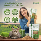 Nature Jims Sprouts Wheat Grass Seeds – Non-GMO Organic Seeds for Planting, Cat Grass for Growing & Sprouting – Resealable Bag for Fresh Wheatgrass Sprouts – Vitamins, Minerals, & Fiber-Rich –16oz