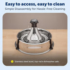 PetSafe Stainless Multi-Pet Fountain with Carbon Filters Great for Multiple Pet Households Customizable Stream Options Scratch and Rust Resistant 128 Oz Water Capacity Fresh, Filtered Water